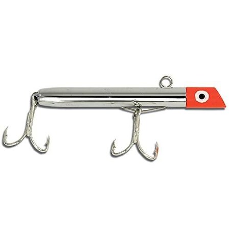 Got-Cha 1600 Series Plug, 2 58, 78 Oz, 4 Hooks, Slim Metal Chrome Body, Red Chrome G1601
